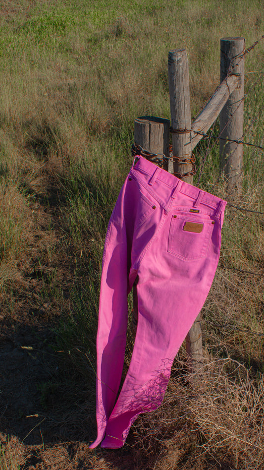 Pink Cowboy Cut Wranglers