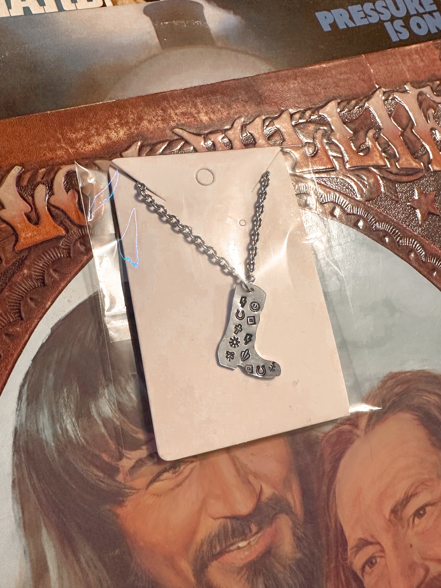 Boot Scootin' Stamped Necklace