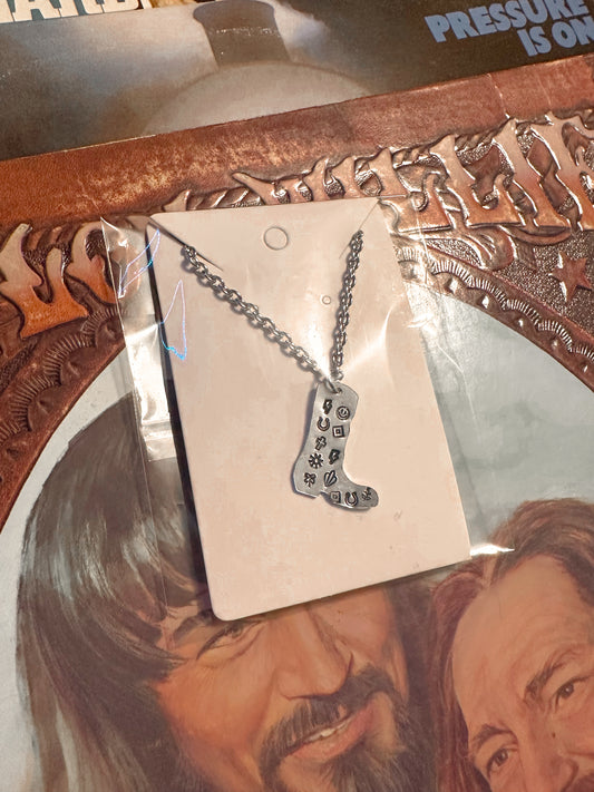 Boot Scootin' Stamped Necklace